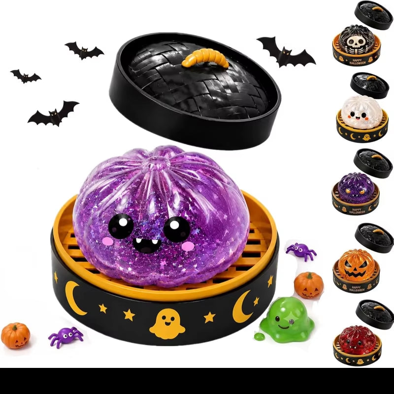 Halloween Ghost Dumpling Squishy with Steamer