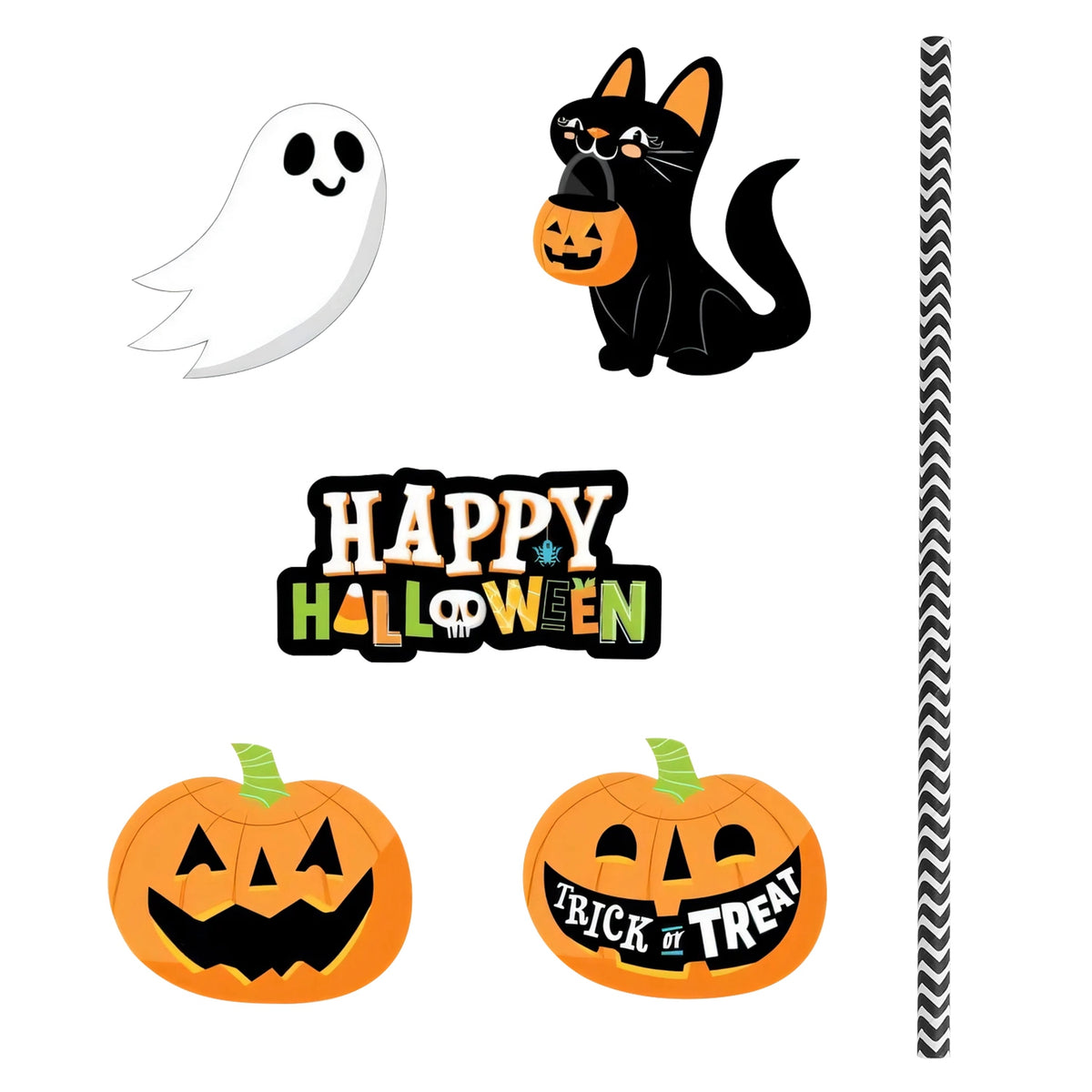 Halloween Party Straws 25-Pack