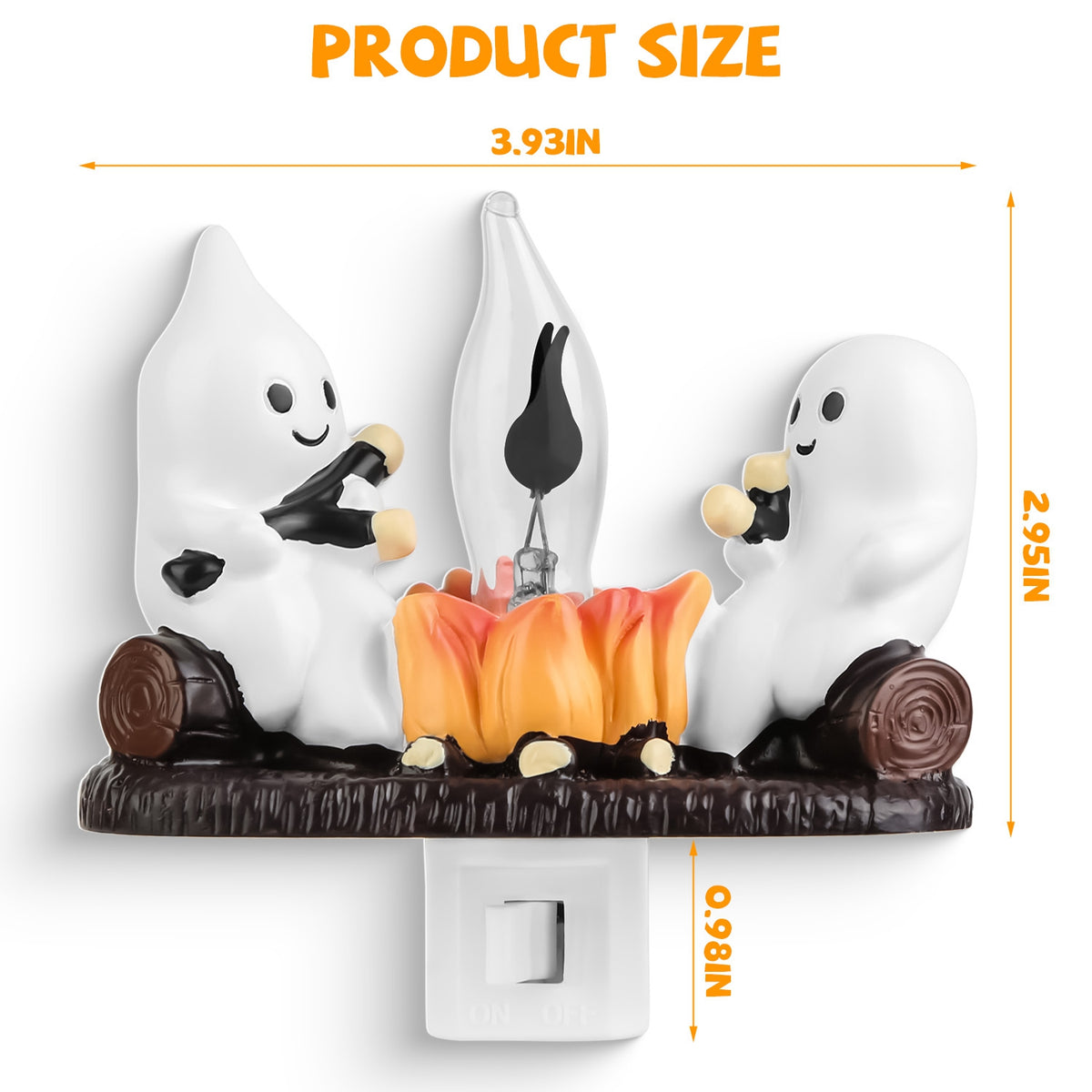 Halloween Ghost Campfire Night Light 2-Pack