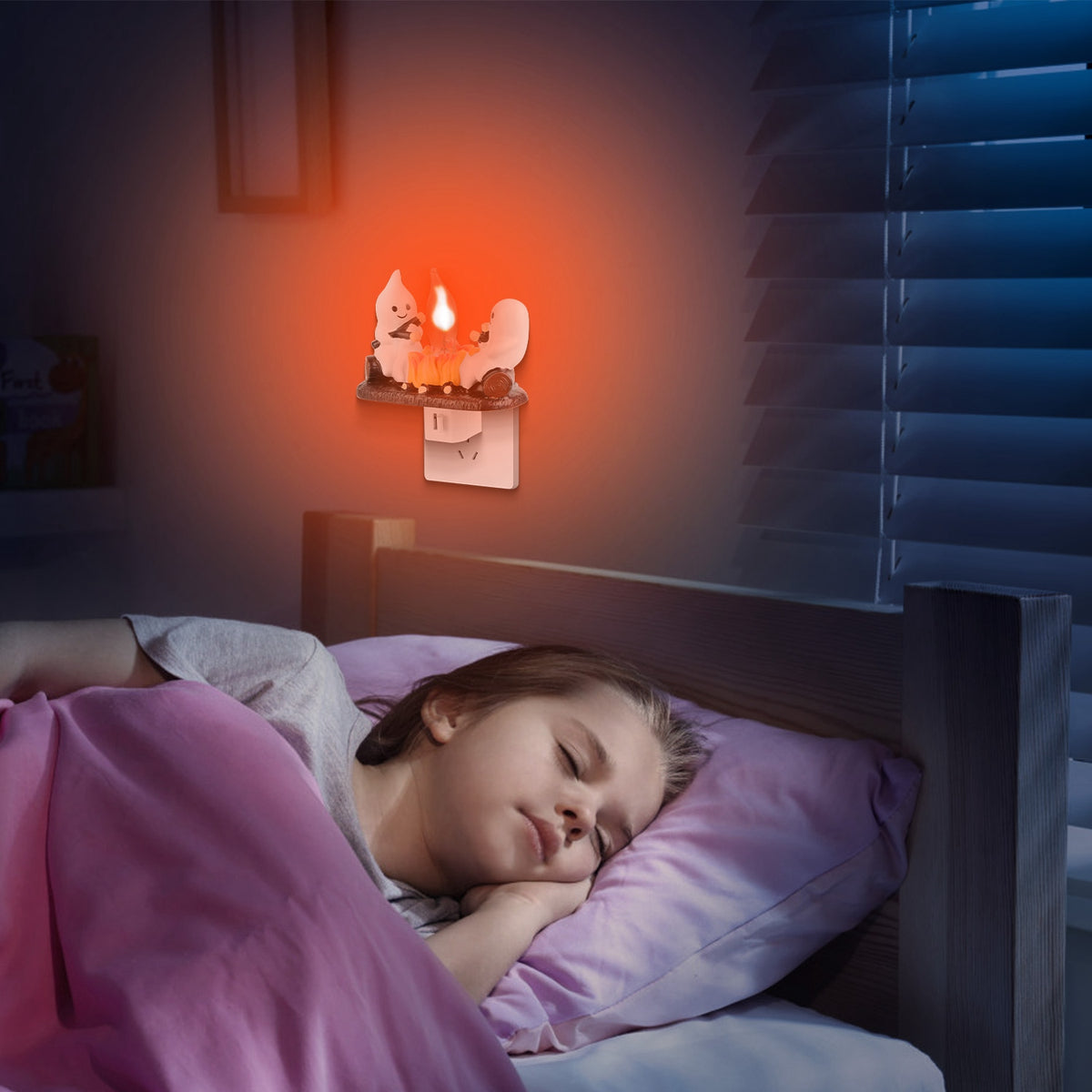 Halloween Ghost Campfire Night Light 2-Pack